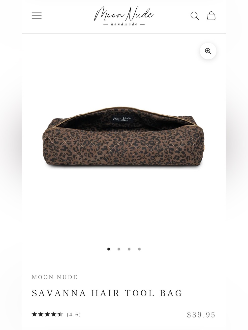 Moon Nude Savanna Hair Tool Bag - Brown Leopard Print